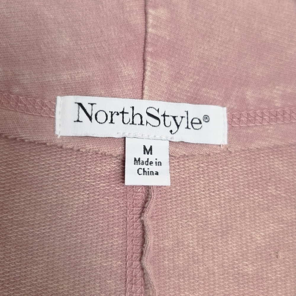 NorthStyle Dusty Pink Open Front Cardigan With Zip Pockets Size M NWOT - Picture 4 of 6